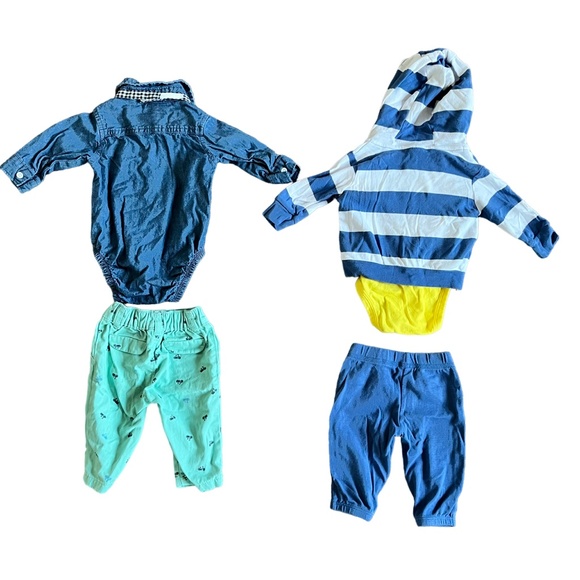 Carter's Boys 3-Month 2-Outfit 6-Piece Outfit Bundle, Size 3 Months Bow Tie - Picture 2 of 3